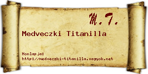 Medveczki Titanilla névjegykártya